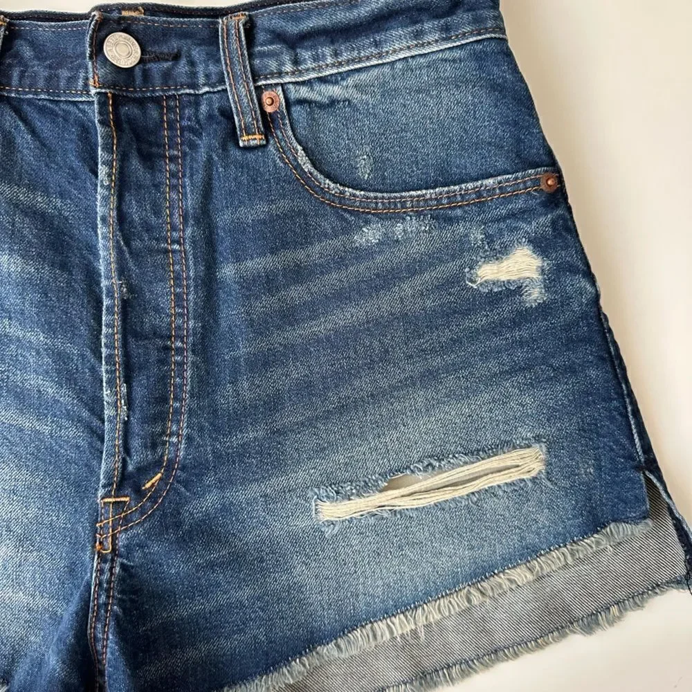 ABERCROMBIE & FITCH Button-Up Denim Shorts Size 26